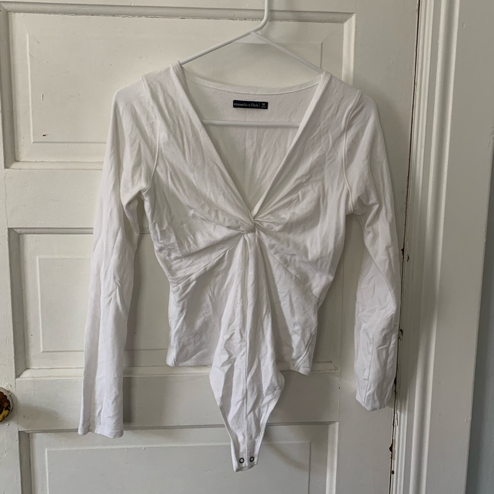 White Abercrombie Bodysuit